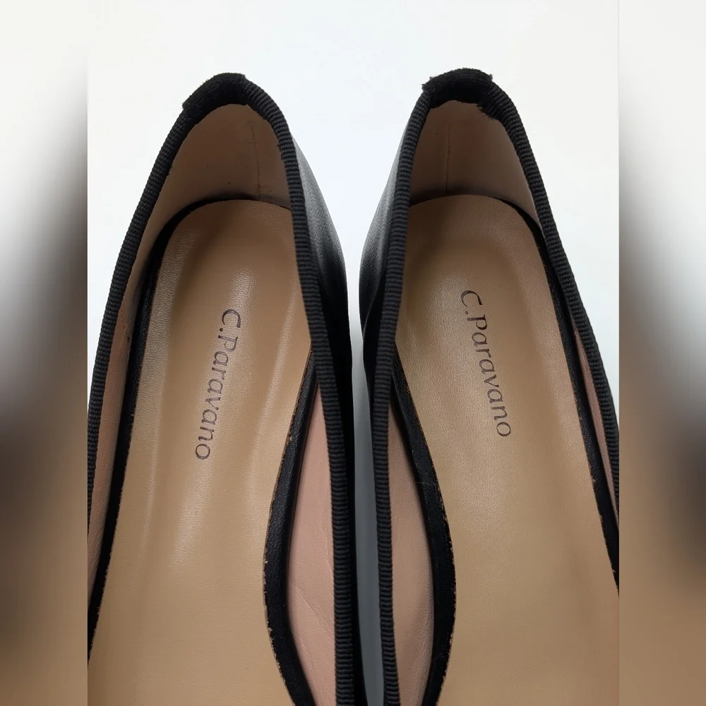 NWOT C. Paravano Toe Bowknot Ballet Flats Size US 8.5 EU 39 - Picture 9 of 16